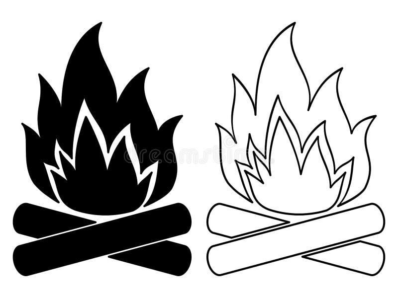 Camp Fire Icon In Grunge Texture. Vintage Style Vector Illustration.  Royalty Free SVG, Cliparts, Vectors, and Stock Illustration. Image  112378084.