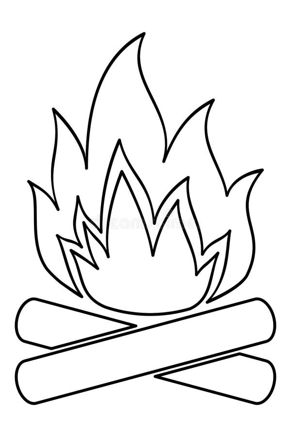bonfire coloring page