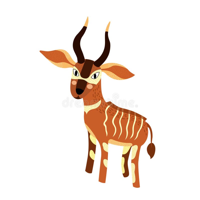 Bongo cartoon character. stock vector. Illustration of brown 73400838