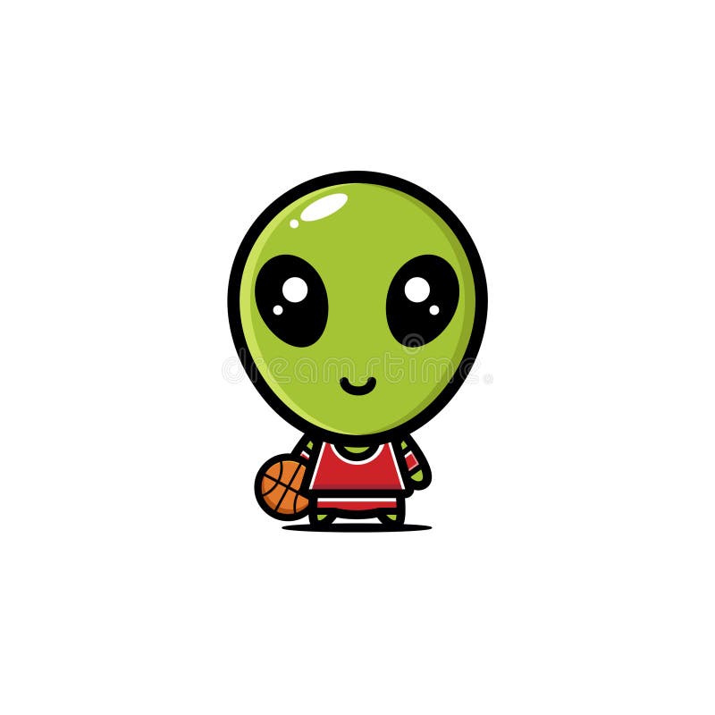 Um personagem de desenho animado com as palavras alien no meio