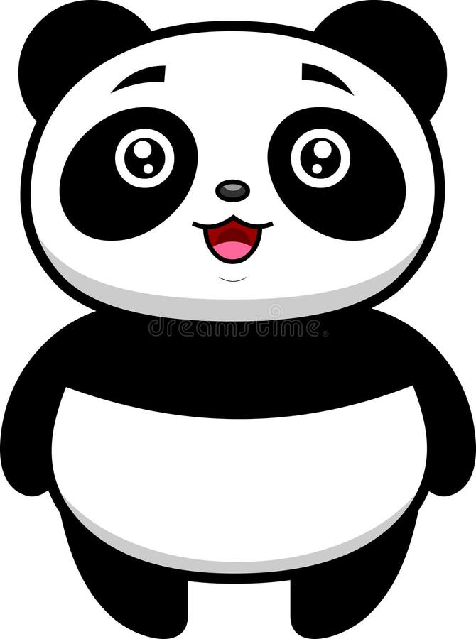 Desenho de urso panda fofo segurando balão de coração para animal