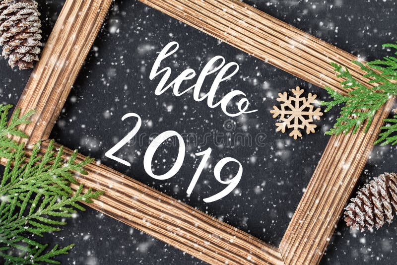 BONJOUR 2019 cartes de voeux An neuf et concept de Noël photos libres de droits BONJOUR 2019 cartes de voeux An neuf et concept de Noël photos libres de droits
