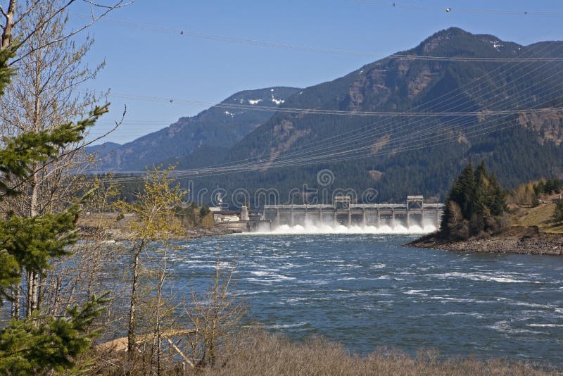 Bonneville Dam on Columbia River