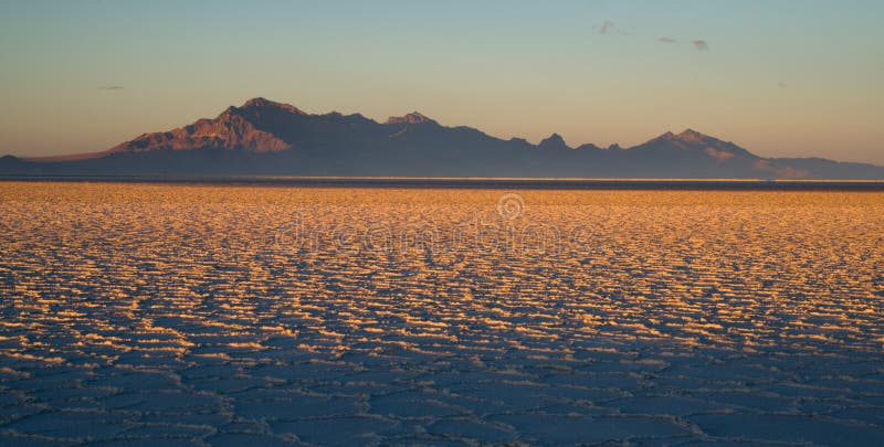 Bonneville Salt Flats Tooele County Utah Pleistocene Lake Sunset