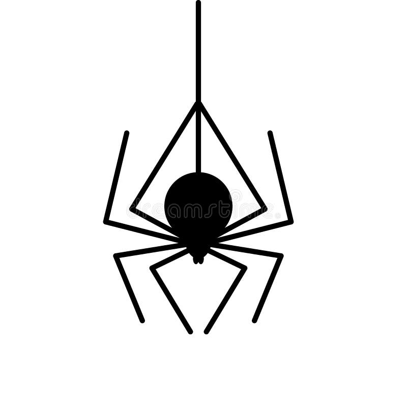 Spider Icon, Black Widow Silhouette. Halloween Animal Symbol, Arachnid ...