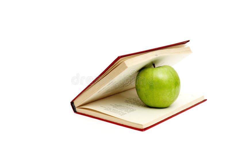 Apple and Old Books stock image. Image of culture, learning 284583