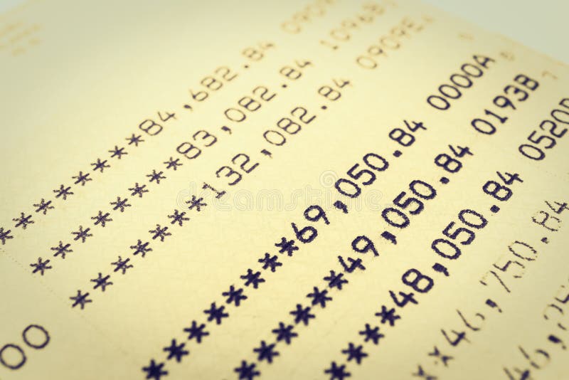 Book Bank Statement Account Stock Image Image of financial, account