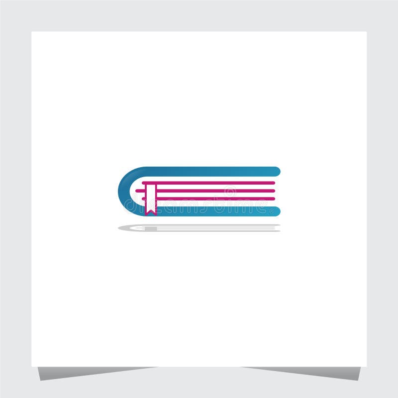 Book with Bookmark Logo Inspirations Template Stock Vector