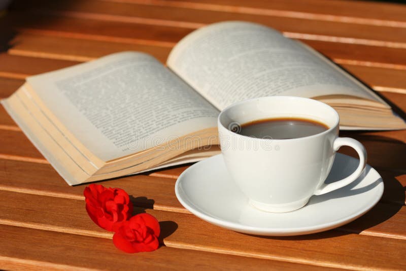 Bible on the Table with the Cup of Coffee Stock Image Image of table