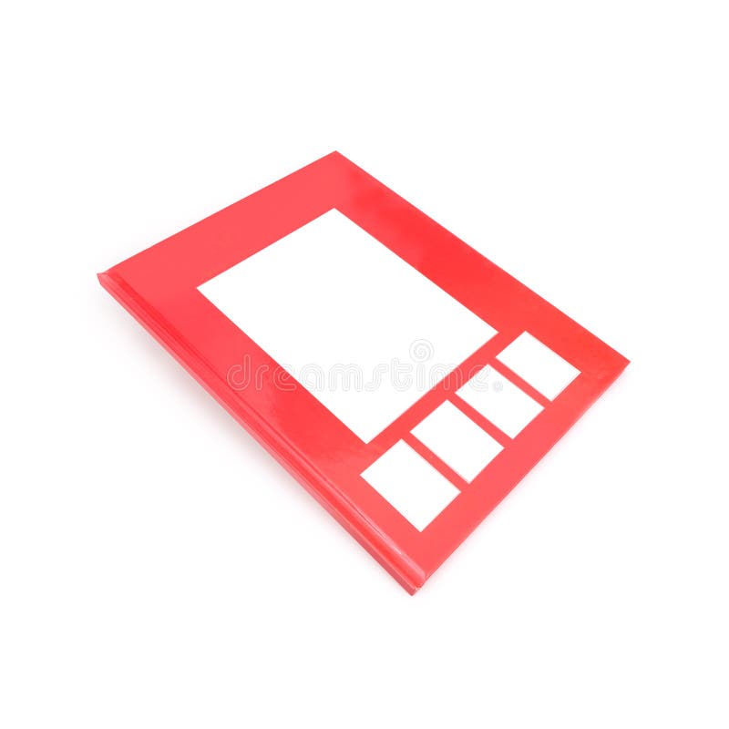 Book in Colour Cover with White Sheets Isolated on a White Background