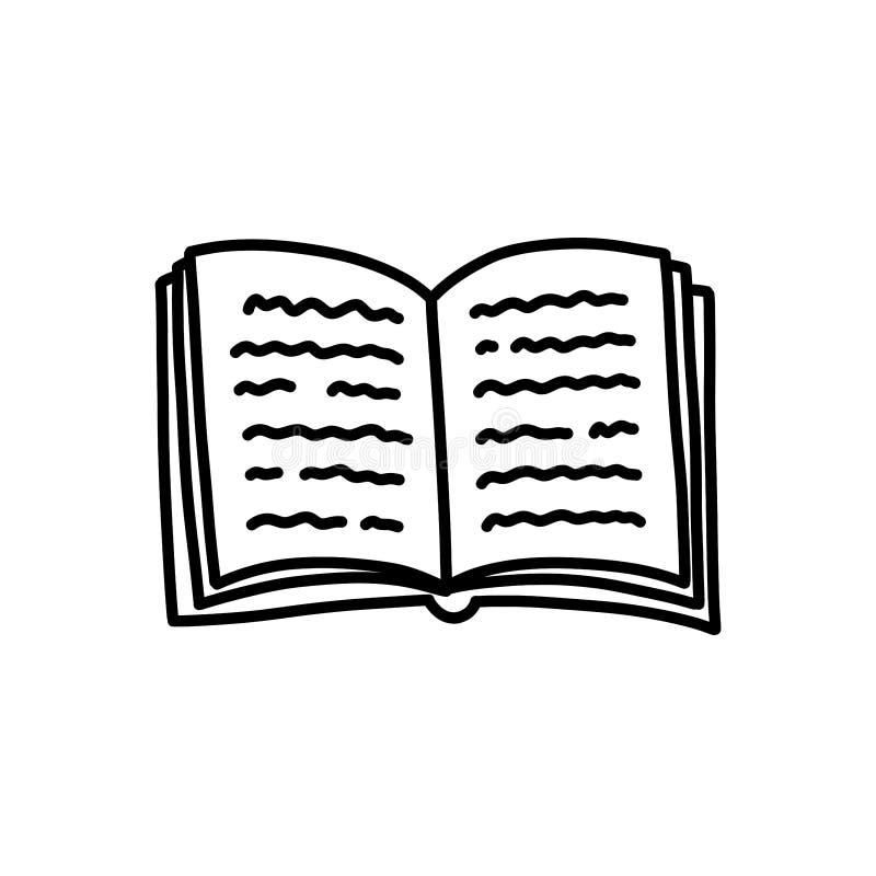 Om Book Symbol Doodle Icon, Vector Colour Illustration Stock Vector