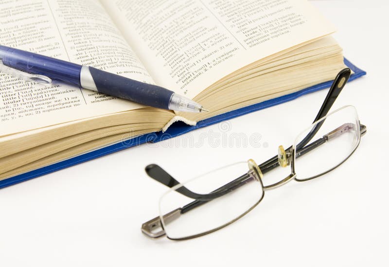 Book and glasses stock photo. Image of page, education 12690164