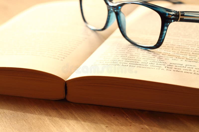Book and glasses stock photo. Image of glasses, sight 22005100