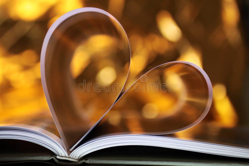 Book heart stock image. Image of heart, friend, gold 22540477