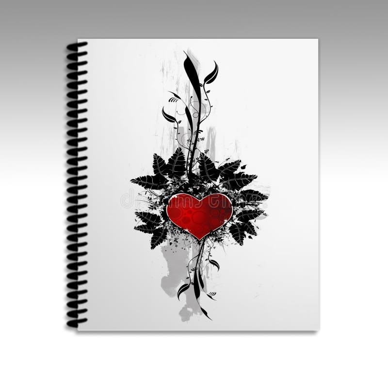 Book with a heart design