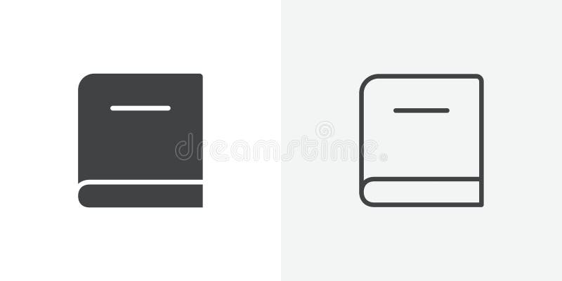 Book icon flat and simple set design royalty free illustration