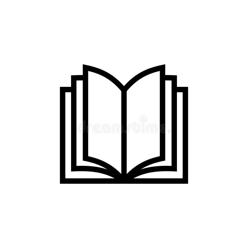 Book Icon Isolated on White Background. Book Vector Icon Stock Vector