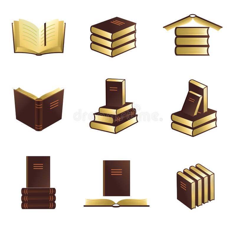 Book icons set.