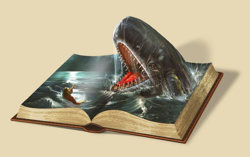 Book of Jonah. Bible stories. stock photo
