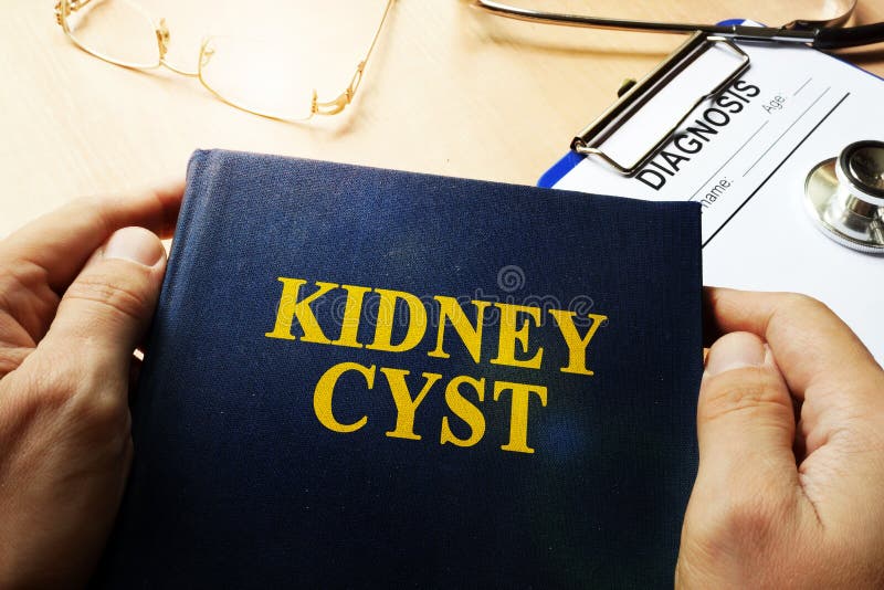 Book about Kidney Cyst and diagnosis form. Book about Kidney Cyst and diagnosis form.