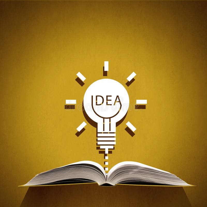 Book and light bulb stock image. Image of look, information 57164311