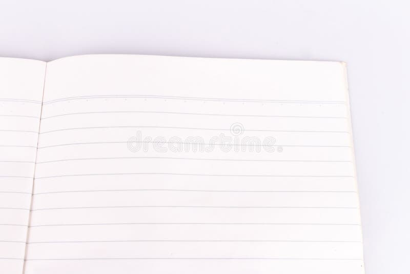 Book Line Closeup Paper Isolated on White Background Stock Image Image of book, exercise