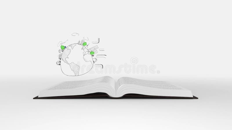 hand opening book on white background, Stock Video