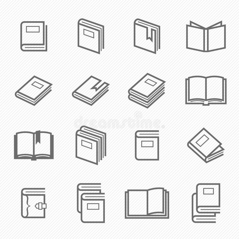 Book outline stroke symbol royalty free illustration