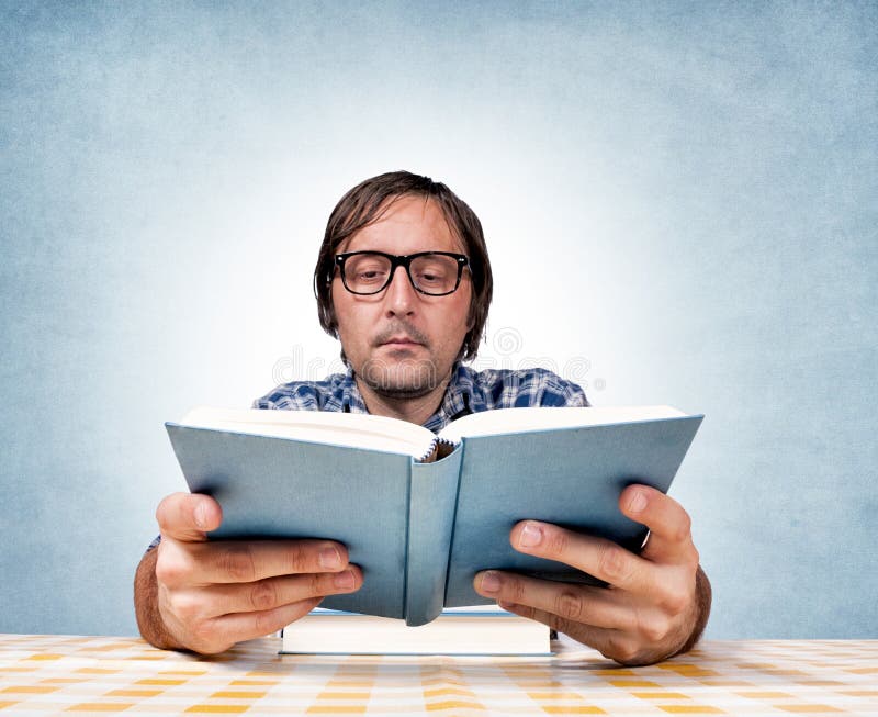 Book reader stock photo. Image of male, caucasian, reading 29425464