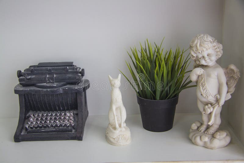 Book shelf with handmade dolls