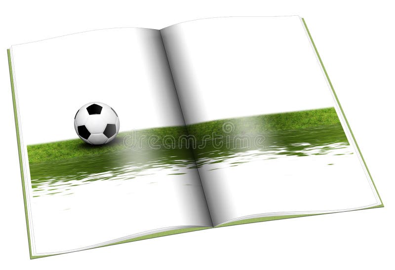 Book with Soccer ball on green