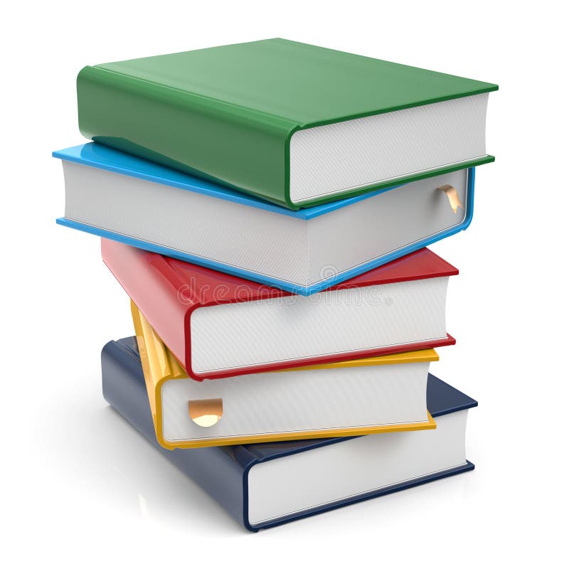 Book Stack of Books Covers Blank Colorful Textbooks Icon Stock ...