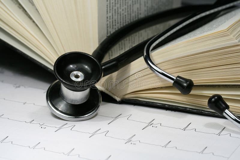 Book and stethoscope stock photo. Image of rate, stethoscope 4298814