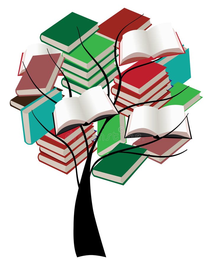 Book tree stock vector. Image of object, archive, isolated 20574420