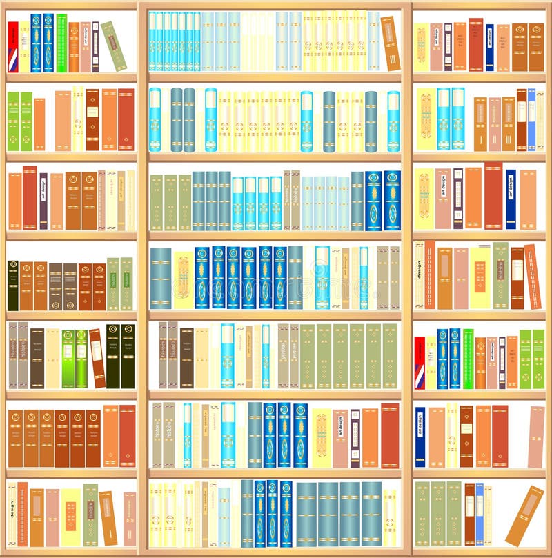 Bookcase pełno książki ilustracji Bookcase pełno książki ilustracji