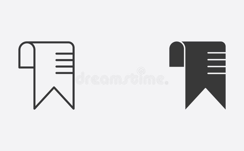 Bookmark outline and filled vector icon sign symbol royalty free illustration Bookmark outline and filled vector icon sign symbol royalty free illustration