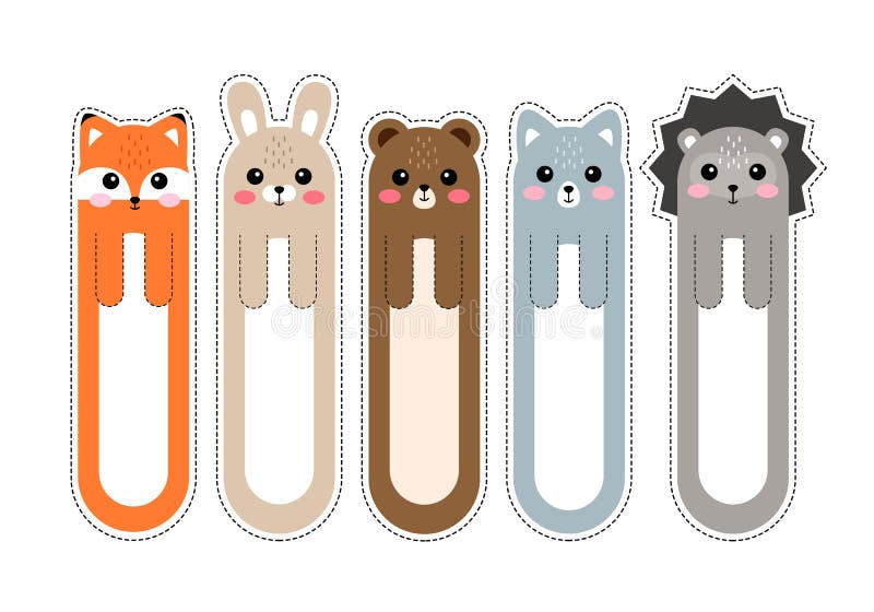Bookmark Paper Sticker Collection in Flat Design Stock Vector - Illustration of animal, happy: 158545797 Bookmark Paper Sticker Collection in Flat Design Stock Vector - Illustration of animal, happy: 158545797