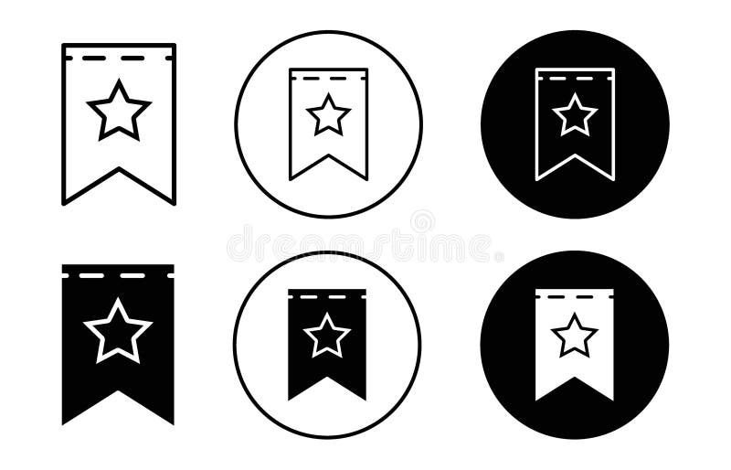 Bookmark star icon stock vector. Illustration of white - 325373883