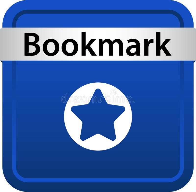 Bookmark web button icon stock illustration. Illustration of bookmarked