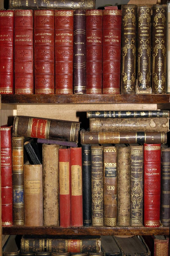 Books, antique,an ancient library royalty free stock photo