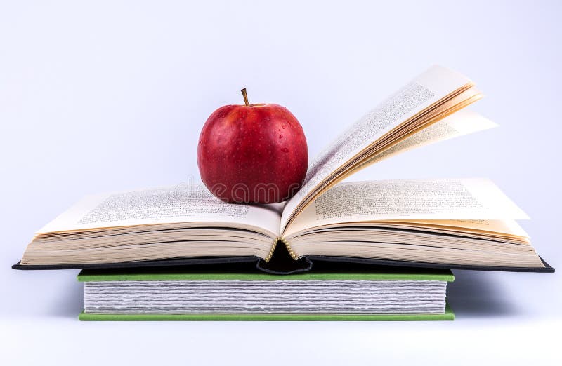 Books and Apple royalty free stock photos Books and Apple royalty free stock photos