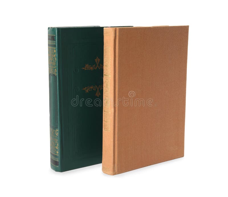 Books With Blank Covers On White Stock Image - Image of design, nerd