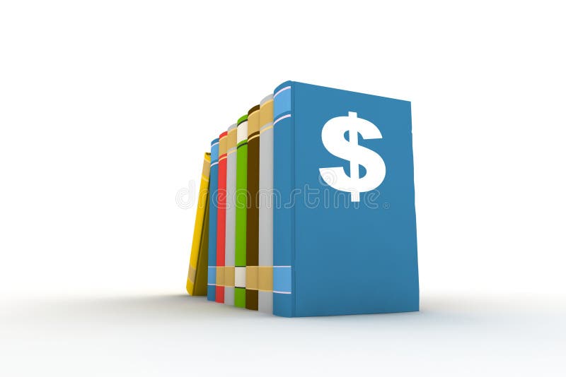 Books with dollar symbol