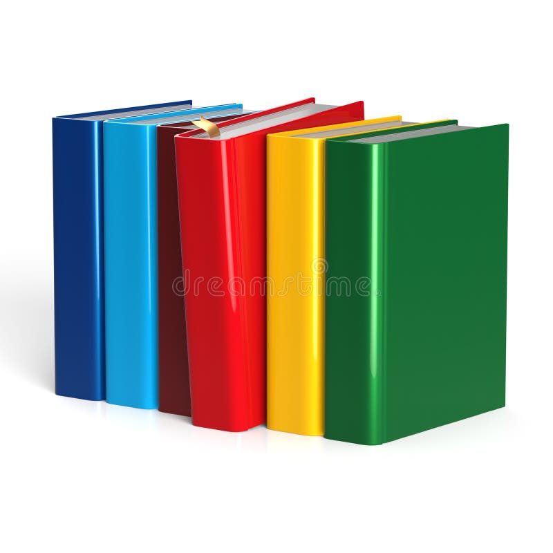 Books Row Selecting Red Blank Textbook Choice Stock Illustration ...