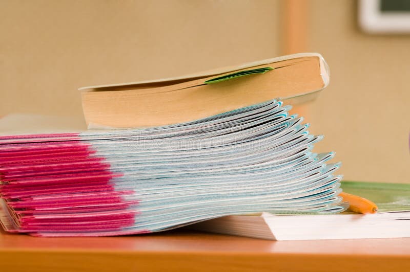Books and School Writingbooks. Stock Photo Image of school, thread