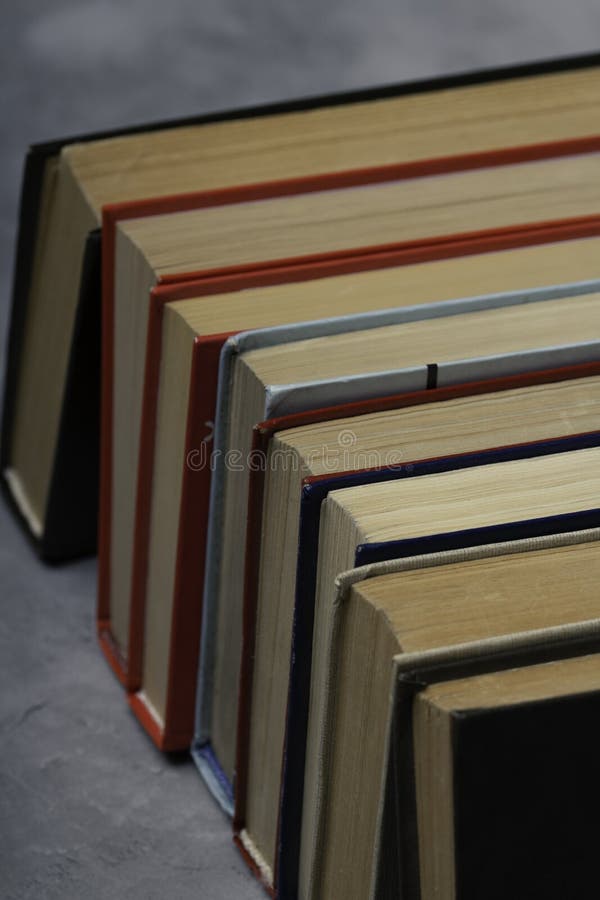 Books Stack Texture and Background Stock Image Image of cover