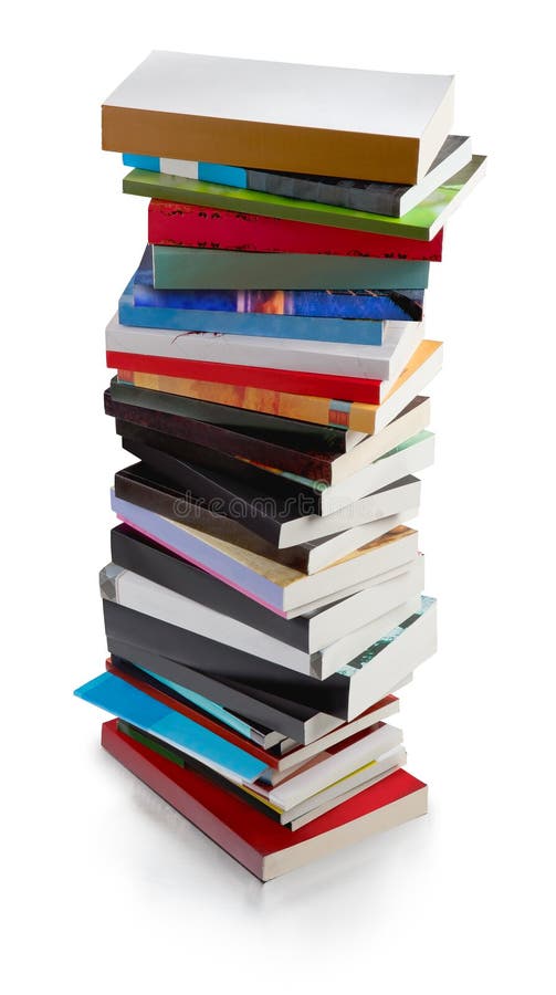 Books tower - clipping path