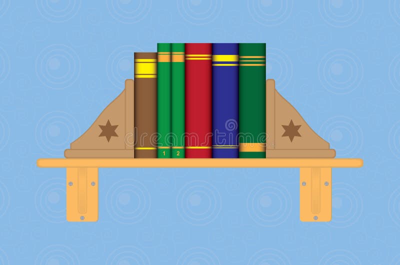 Bookshelf stock vector. Illustration of shelf, library 11967928