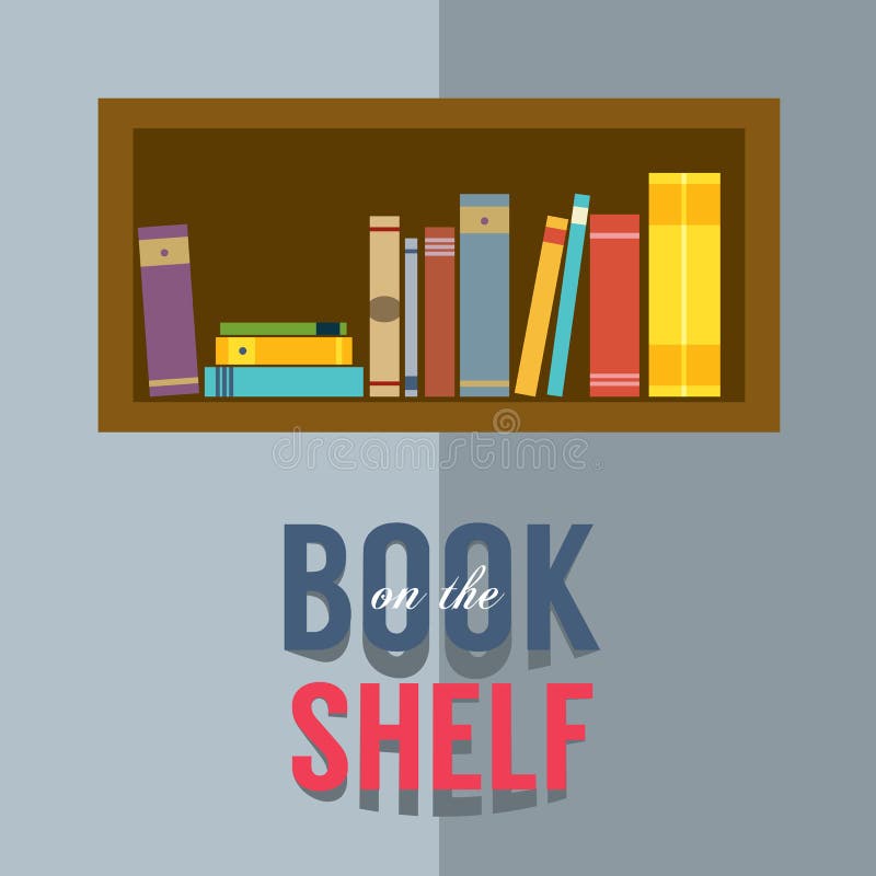 Bookshelf stock vector. Illustration of isolated, background 42317568