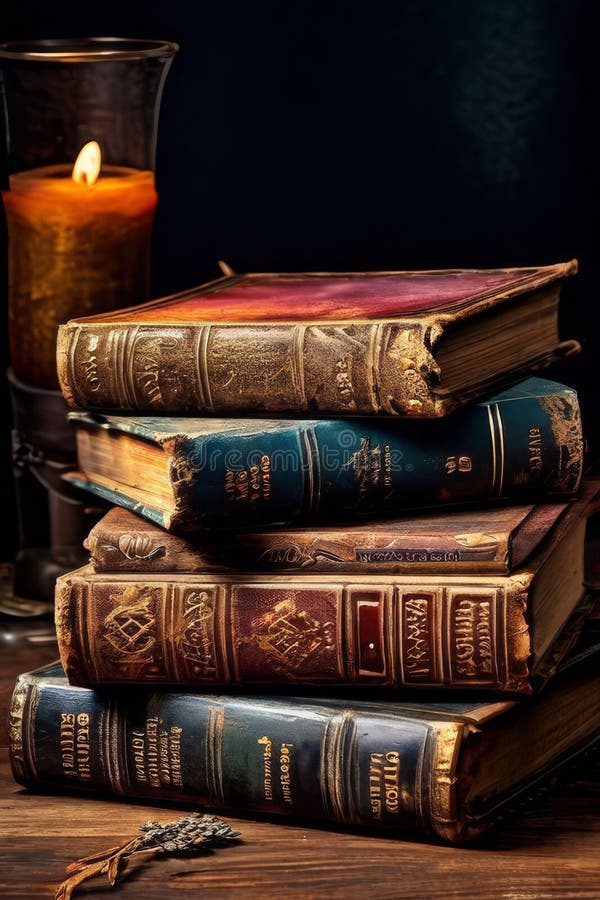 A Bookshelf History Theme Grunge Background Stock Illustration